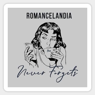 Romancelandia Never Forgets - Dk blue Sticker